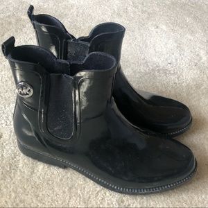 Michael Kors Black Rain Booties